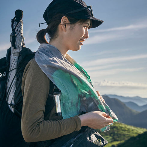 CHAORAS Sports Tenugui / Tie-dye  green x gray